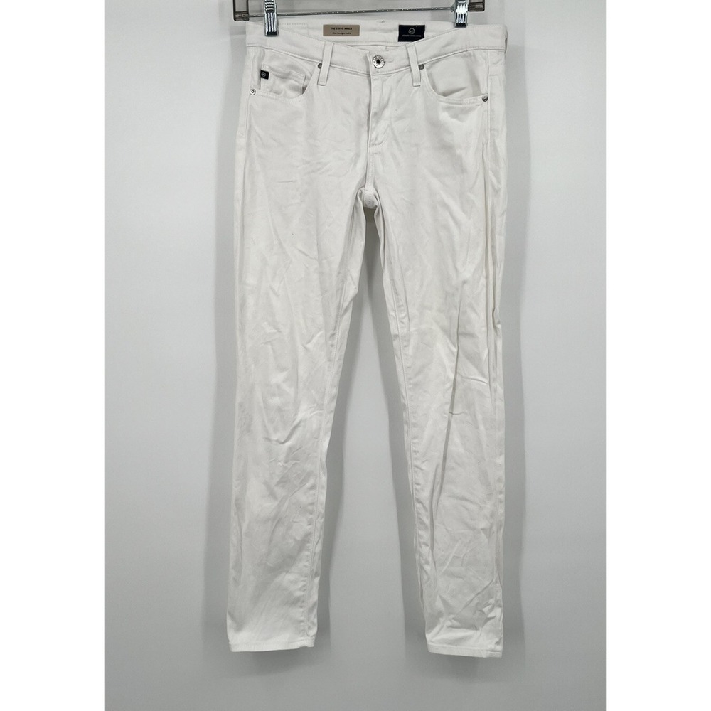 AG Adriano Goldschmied Jean The Stevie Straight Ankle White Size 26R Slim